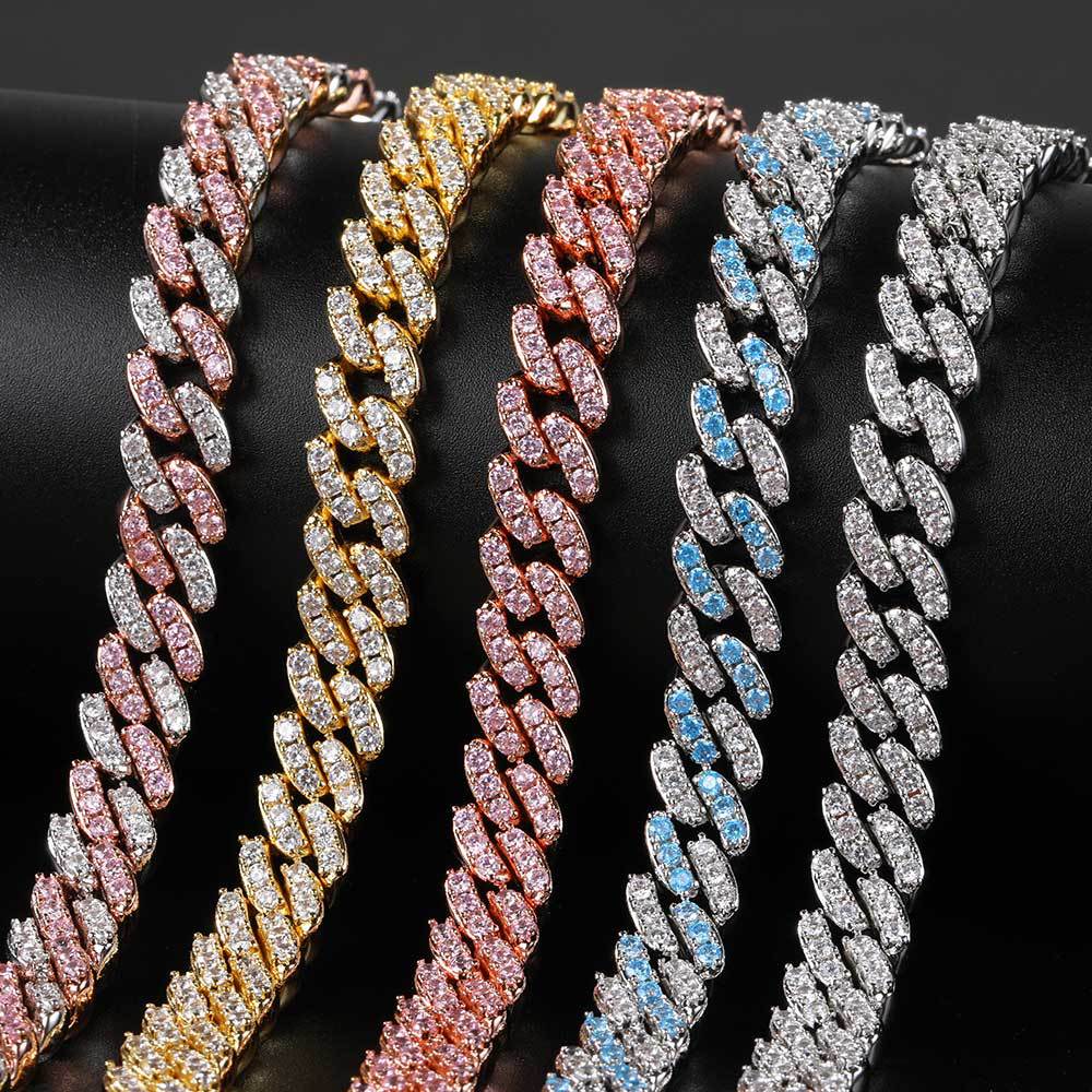 9mm Single Row Zircon Cuban Necklace