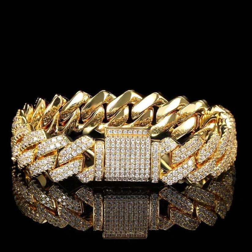 Diamond Cuban Chain Micro Set Zircon Bracelet - Aureate Aura