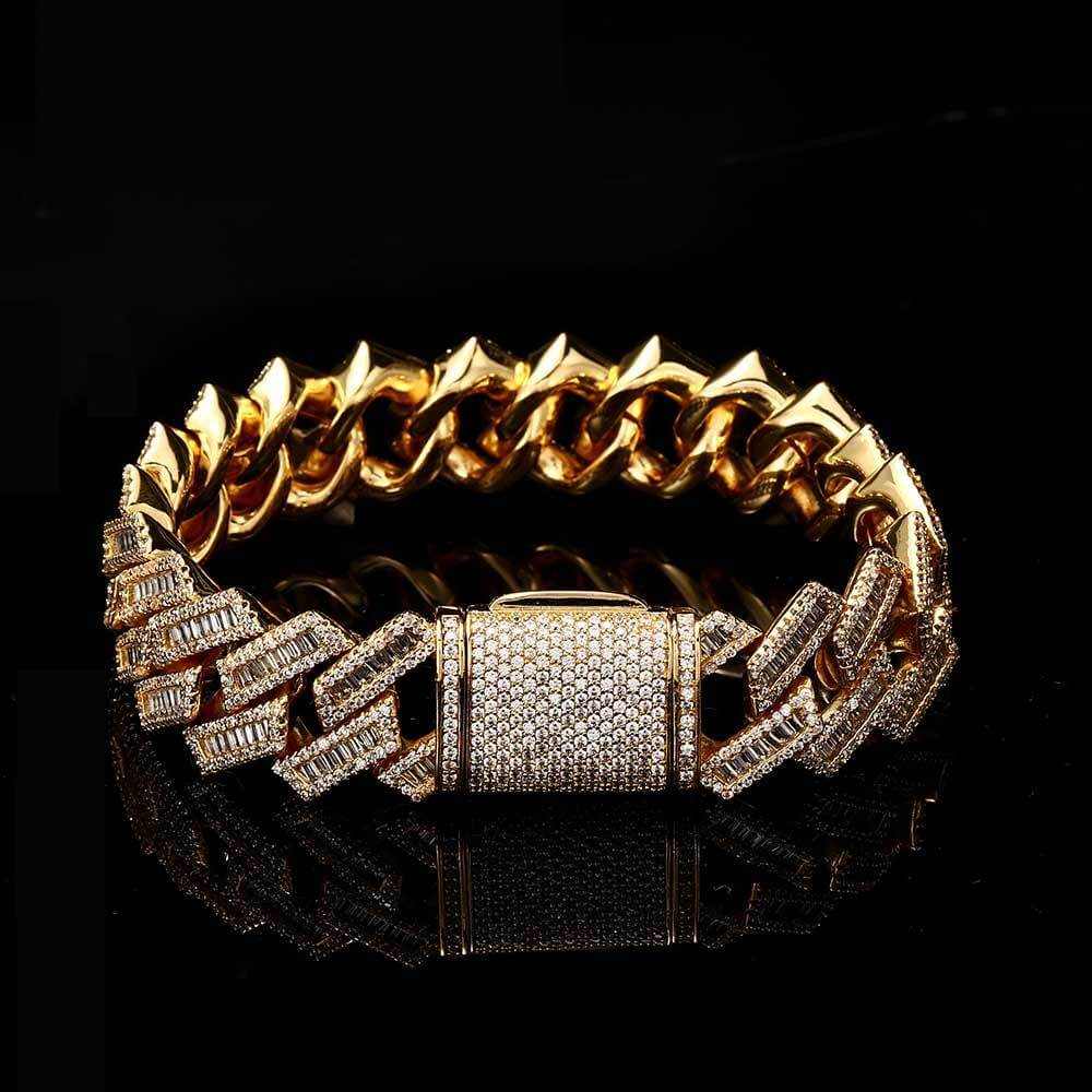 Hip Hop 18mm Double Row Diamond Cuban Chain - Aureate Aura