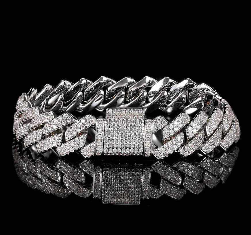 Diamond Cuban Chain Micro Set Zircon Bracelet - Aureate Aura